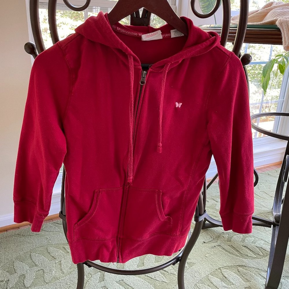 Weathervane Red Stretch 3/4 length size medium zip up Jacket
